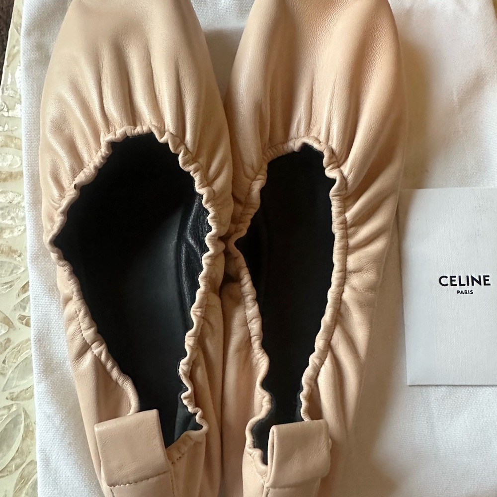 NEVER WORN - Celine Women's Cream Ballet Flats - Picture 6 of 7